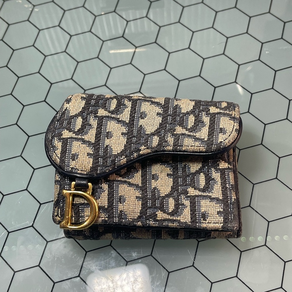 Vintage Dior Saddle lotus Wallet